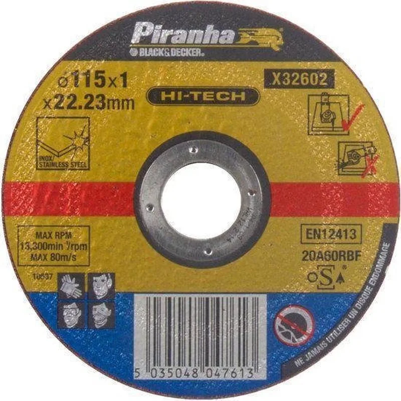 Doorslijpschijf t.b.v. roestvrij staal, 1.0 mm. x 115mm X32602 von Piranha – Produktbild