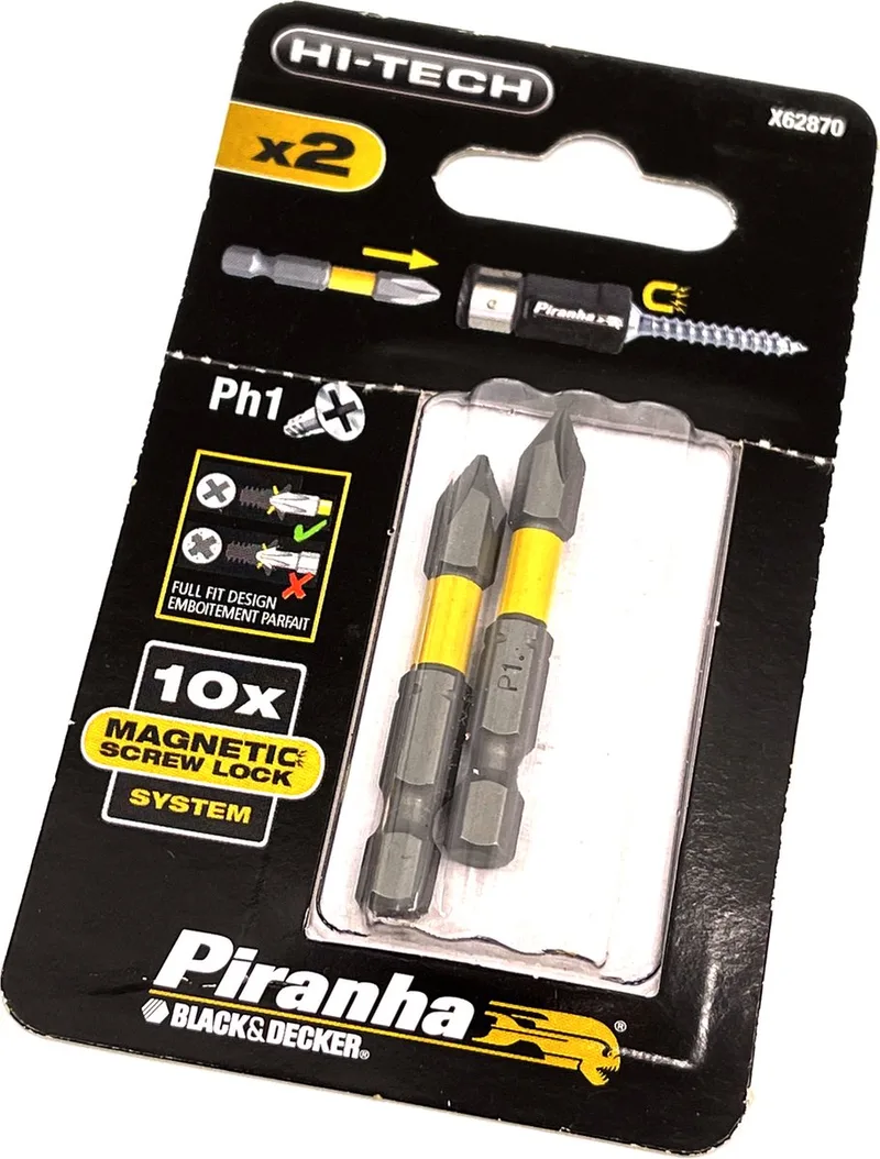 Hi-TECH schroefbit - Philips 1 PH1 - Lengte 50mm - X62870 - 2 stuks de Piranha – image du produit