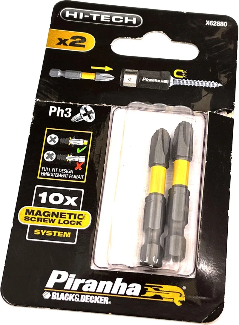 Hi-TECH schroefbit - Philips 3 PH3 - Lengte 50mm - X62880 - 2 stuks van Piranha – productafbeelding