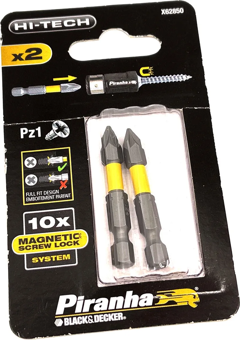 Hi-TECH schroefbit - Pozidriv 1 PZ1 - Lengte 50mm - X62850 - 2 stuks by Piranha – product image