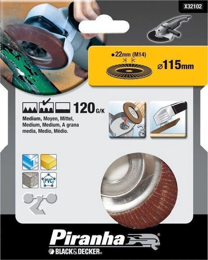 Lamellen schuurschijf, 120K 115mm X32102 by Piranha – product image