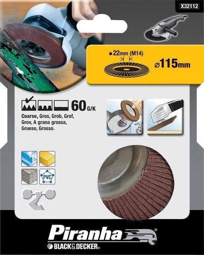 Lamellen schuurschijf, 60K 115mm X32112 von Piranha – Produktbild