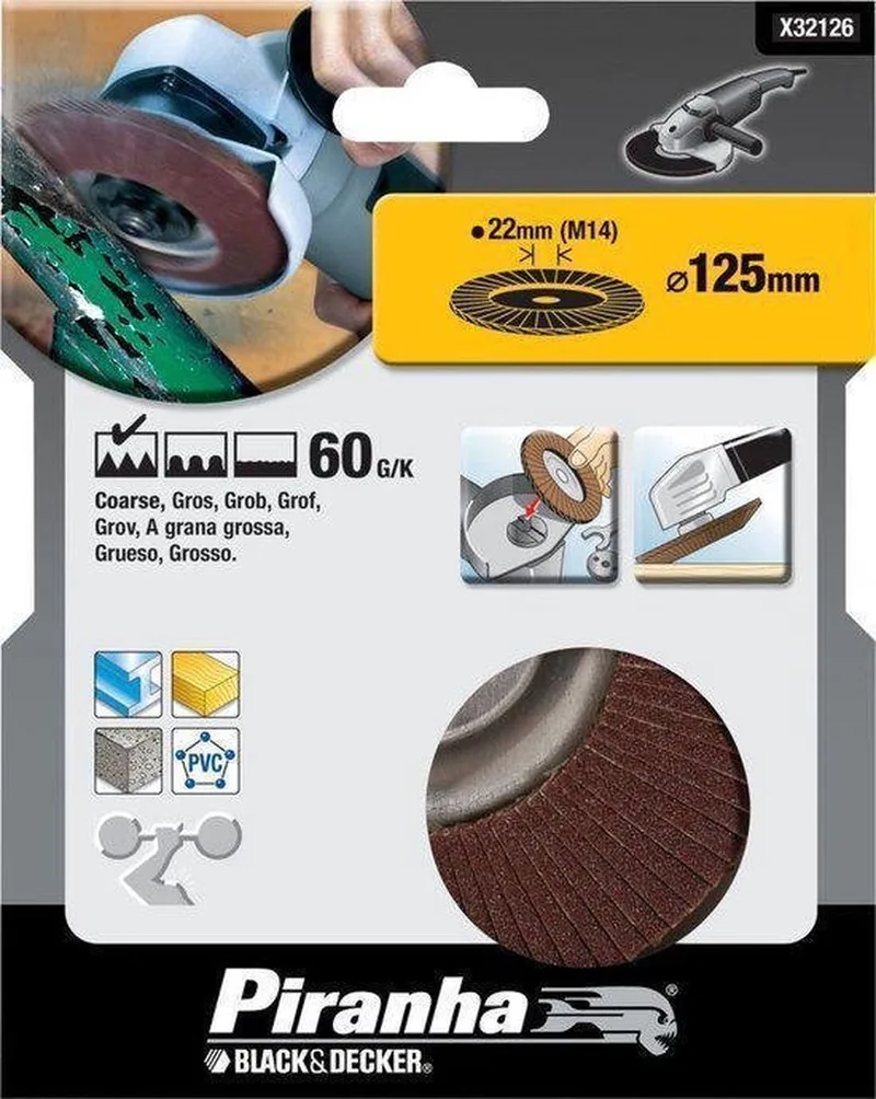 Lamellen schuurschijf, 60K 125mm X32126 by Piranha – product image