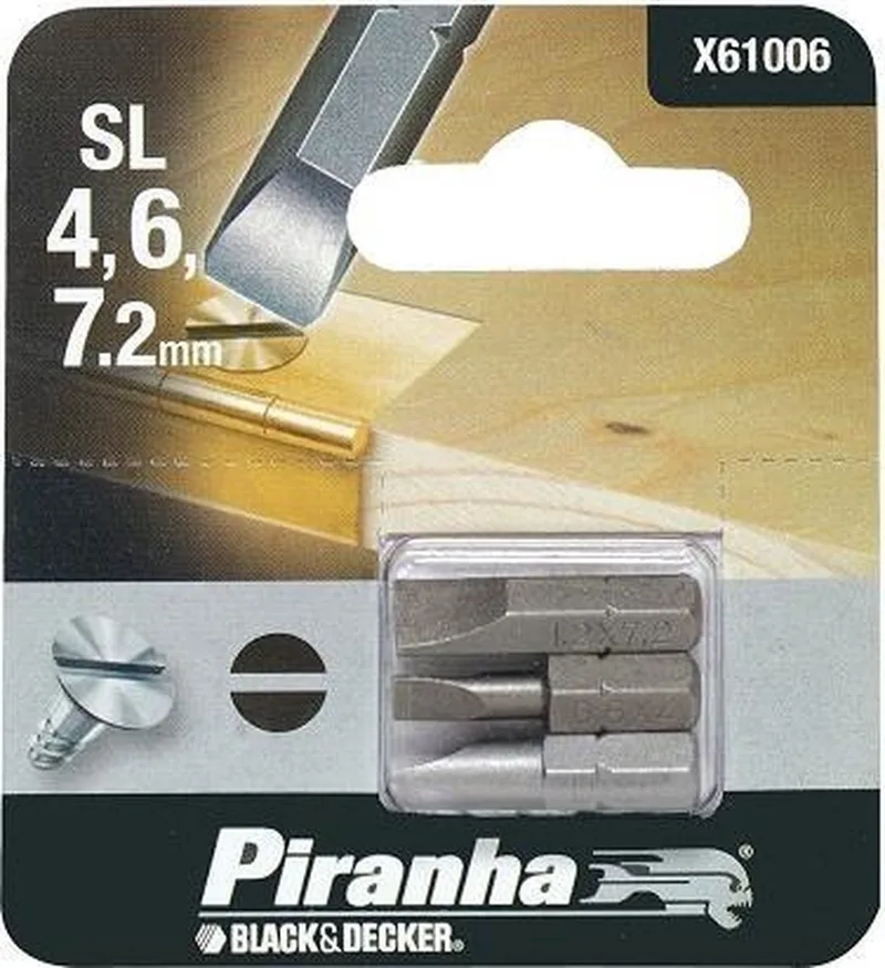 schroefbitset X61006 SL4/6/7,2 (3 stuks) 25mm by Piranha – product image