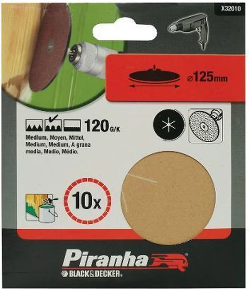 Schuurschijf 125mm (bruin alox) by Piranha – product image