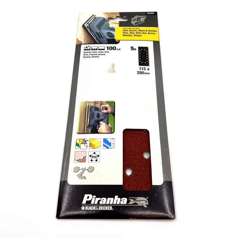 Schuurstroken 280 x 115 mm Super - Type C, 100K - 5 stuks - X31041 de Piranha – image du produit