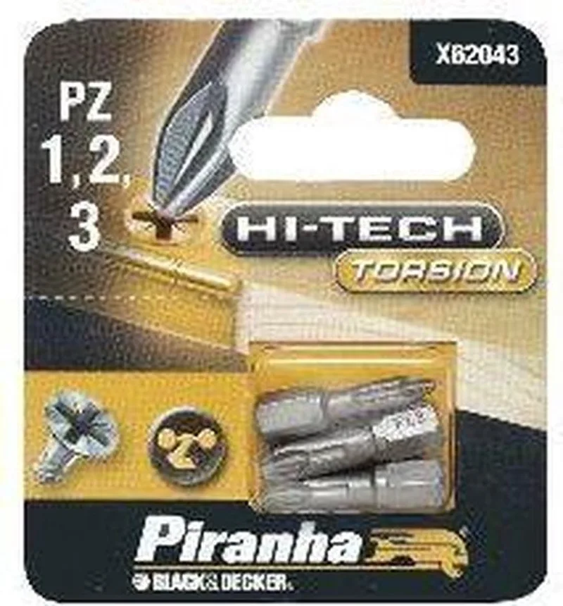 X62043 Hi-Tech Torsion bitjes PZ 1-2-3 by Piranha – product image