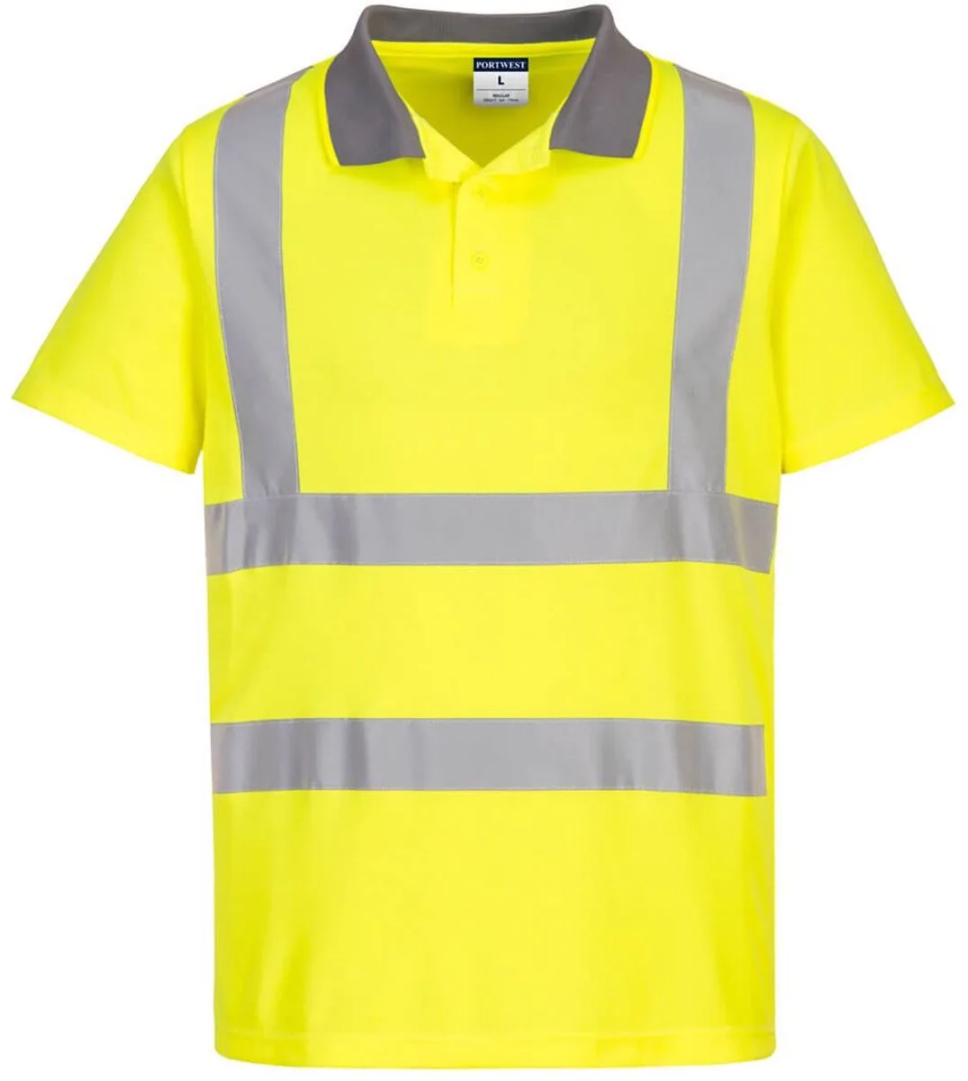 Eco Hi-Vis L/S Polo (6 stuks) EC10 - Geel de Portwest, Jaune, 3XL – image du produit