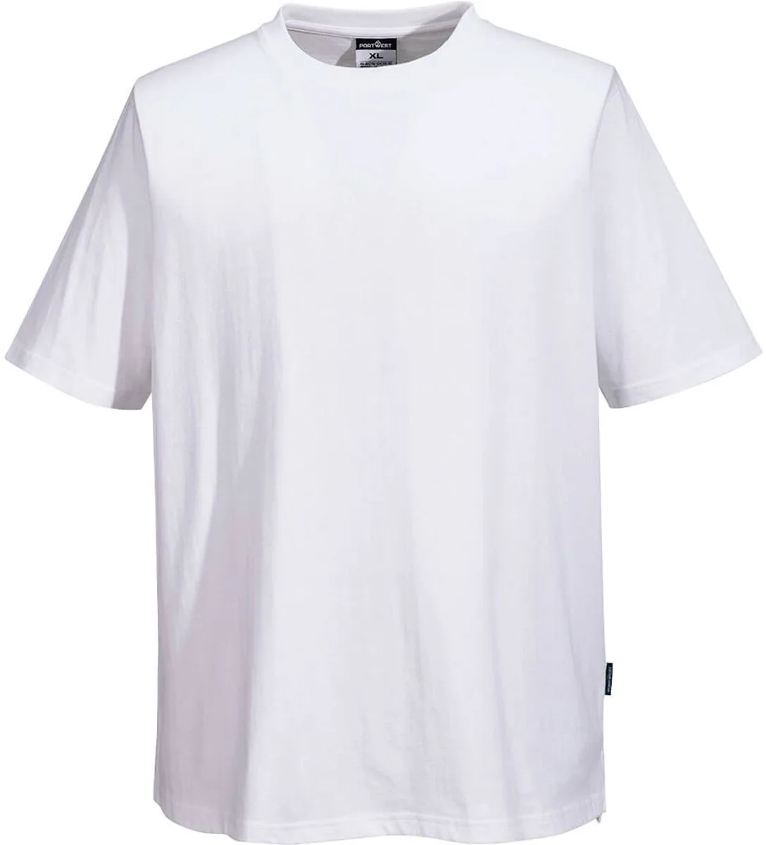 Katoen MeshAir Koks T-Shirt C195 - Wit de Portwest, Blanc, 3XL – image du produit