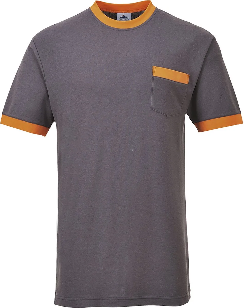 TX22 - Portwest Texo Contrast T-shirt Grijs de Portwest, Gris, S – image du produit