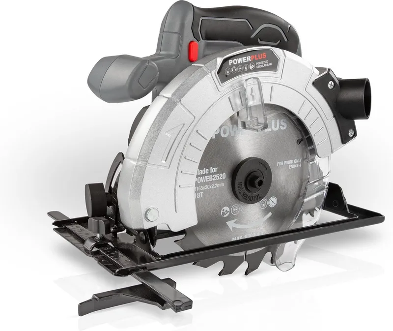 accu cirkelzaag POWEB2520 - 18V gereedschap, Ø165mm - zonder accu en lader - met 1 acc. van Powerplus – productafbeelding 1 van 6