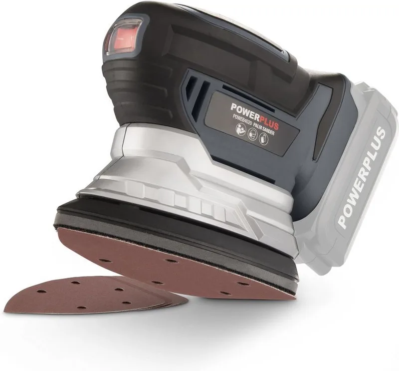 accu handpalmschuurmachine POWEB4020 - 18 V Multischuurmachine - 6 schuurbladen - zonder accu en lader van Powerplus – productafbeelding