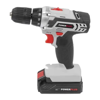 Accuboormachine POWC1071 - Schroefboormachine op Batterij van 20 V voor Hout en Metaal - incl. Batterij, Lader en Koffer van Powerplus – productafbeelding 4 van 6
