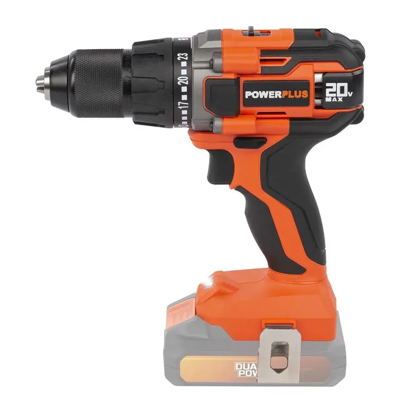 Accuboormachine POWDP15100 - Schroefboormachine op Batterij van 20 V voor Hout, Steen en Metaal - zonder Batterij of Lader van Powerplus – productafbeelding 3 van 6