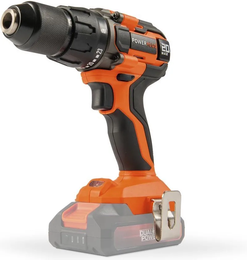 Accuboormachine POWDP15100 - Schroefboormachine op Batterij van 20 V voor Hout, Steen en Metaal - zonder Batterij of Lader van Powerplus – productafbeelding 1 van 6