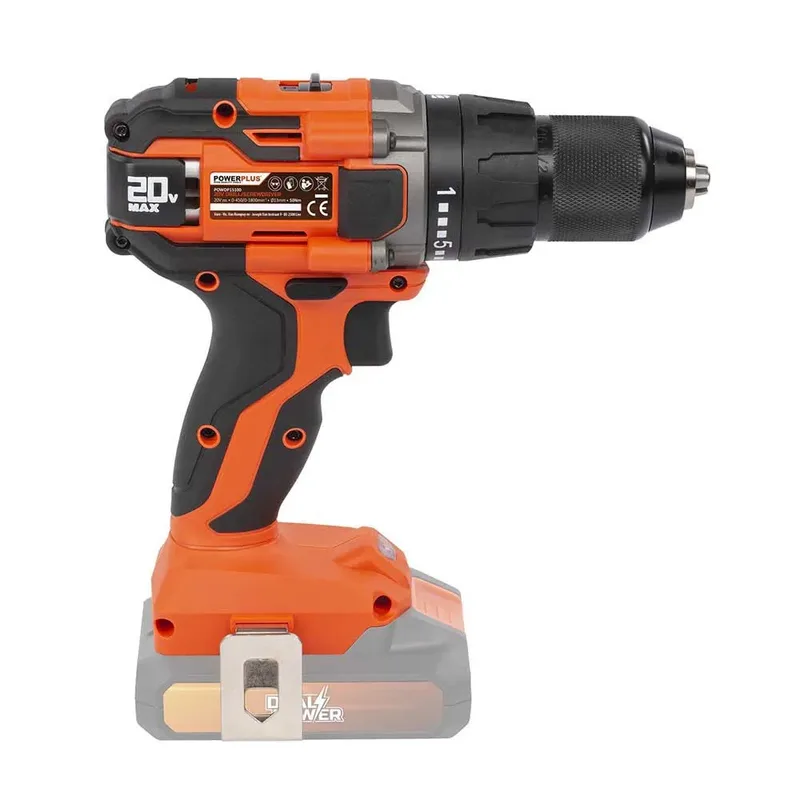 Accuboormachine POWDP15100 - Schroefboormachine op Batterij van 20 V voor Hout, Steen en Metaal - zonder Batterij of Lader van Powerplus – productafbeelding 4 van 6