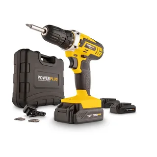 Accuboormachine POWX00501 - Schroefboormachine op Batterij van 20 V voor Hout en Metaal - incl. Batterij, Lader en Bits van Powerplus – productafbeelding 4 van 5