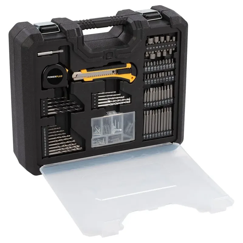 Accuboormachine POWX00830 - Schroefboormachine op Batterij van 20 V voor Hout en Metaal - incl. Batterij, Lader en Bits van Powerplus – productafbeelding 2 van 4