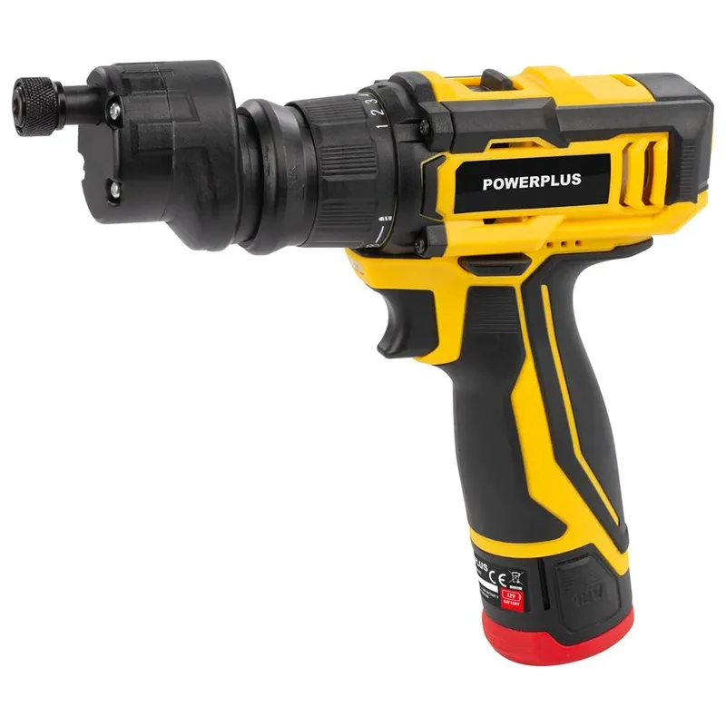 Compacte 4-in-1 multifunctionele schroevendraaier 12V POWXBOX001 – incl. batterij 12V en 2.0Ah lader van Powerplus – productafbeelding 3 van 6