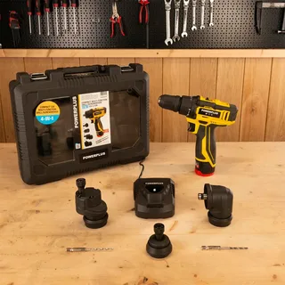 Compacte 4-in-1 multifunctionele schroevendraaier 12V POWXBOX001 – incl. batterij 12V en 2.0Ah lader van Powerplus – productafbeelding 5 van 6