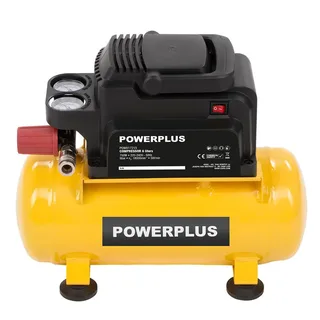 Compressor POWX17215 - Compressor zonder olie 750W 6L by Powerplus, Yellow – product image 2 of 3