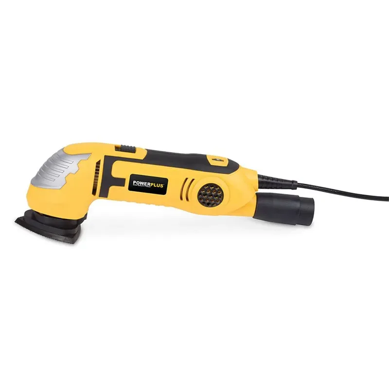 delta schuurmachine POWX0490 - 300 W driehoekschuurmachine - met 3 driehoekige schuurbladen, stofzuigeraansluiting van Powerplus – productafbeelding 2 van 6