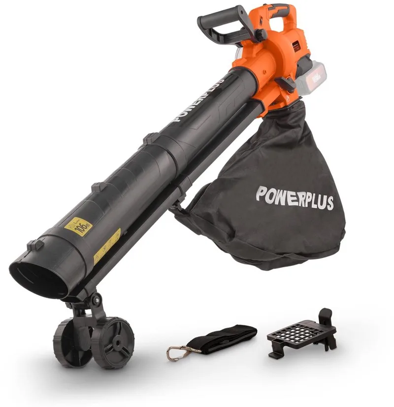 Dual Power Accu-bladblazer POWDPG75270 - Bladblazer op batterij van 40 V, 3-in-1: versnipperen, blazen en zuigen, maximale luchtsnelheid van 210 km/h, met 45 L opvangzak, zonder accu en lader by Powerplus – product image 1 of 6