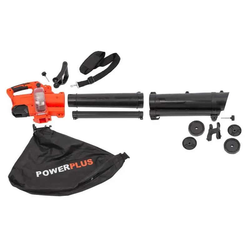Dual Power Accu-bladblazer POWDPG75270 - Bladblazer op batterij van 40 V, 3-in-1: versnipperen, blazen en zuigen, maximale luchtsnelheid van 210 km/h, met 45 L opvangzak, zonder accu en lader by Powerplus – product image 3 of 6