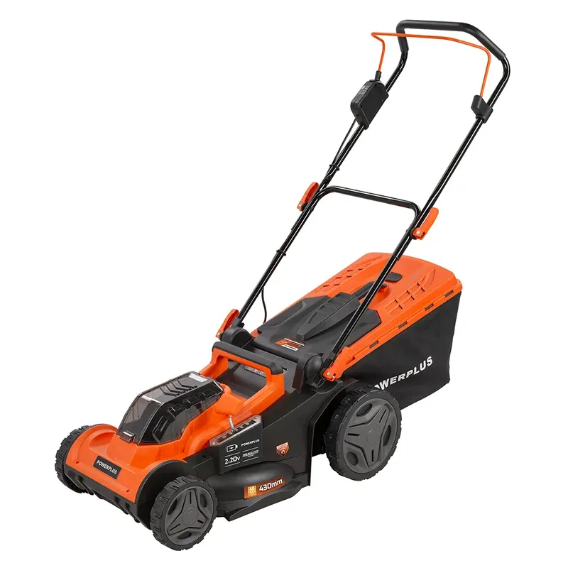 Dual Power accu grasmaaier POWDPG75611 - 40 V, 430 mm Ø grasmachine, met grasopvangsysteem en achteruitworp van Powerplus – productafbeelding 2 van 6