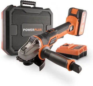 Dual Power accu haakse slijper POWDP35150 - 20V slijpmachine - slijpschijf 115mm ᴓ, met accu 5.0-2.5Ah en lader fra Powerplus – produktbillede 1 af 6