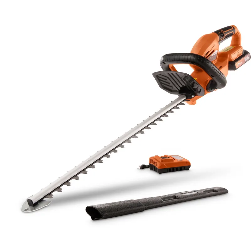 Dual Power Accu-heggenschaar POWDPG75320 - Accu-haagschaar van 20 V, met accu en lader, mes van 580 mm en snijafstand van 18 mm, tuingereedschap by Powerplus – product image 1 of 6