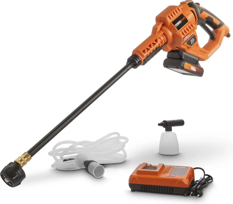 Dual Power Accu Hogedrukreiniger POWDPG80621 - Terrasreiniger van 20 V, Druk van 25 Bar - inclusief Batterij en Lader de Powerplus – image du produit