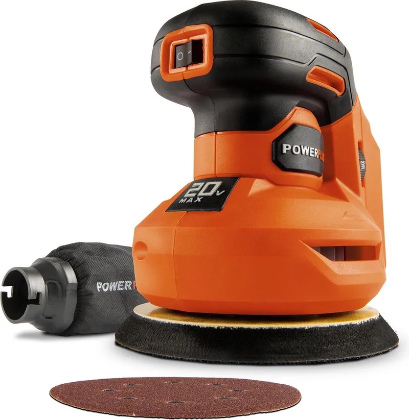 Dual Power excentrische accu-schuurmachine POWDP50400 - 20V, schuurpapier ᴓ125mm - 24000min-1 - zonder accu en lader, met 1 acc. by Powerplus – product image 1 of 6