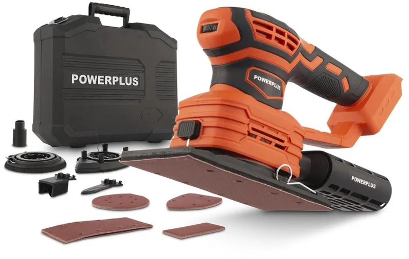 Dual Power Multischuurmachine POWDP50500 - 20V Schuurmachine - excl. batterij en lader - 25 acc. van Powerplus – productafbeelding