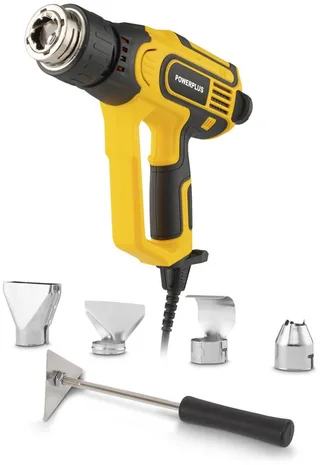 Elektrisch Warmtepistool POWX1026 - Heteluchtpistool 2300 W - Verfverwijderaar tot 660 °C - met 4 Spuitkoppen 1 Schraper van Powerplus – productafbeelding 1 van 6