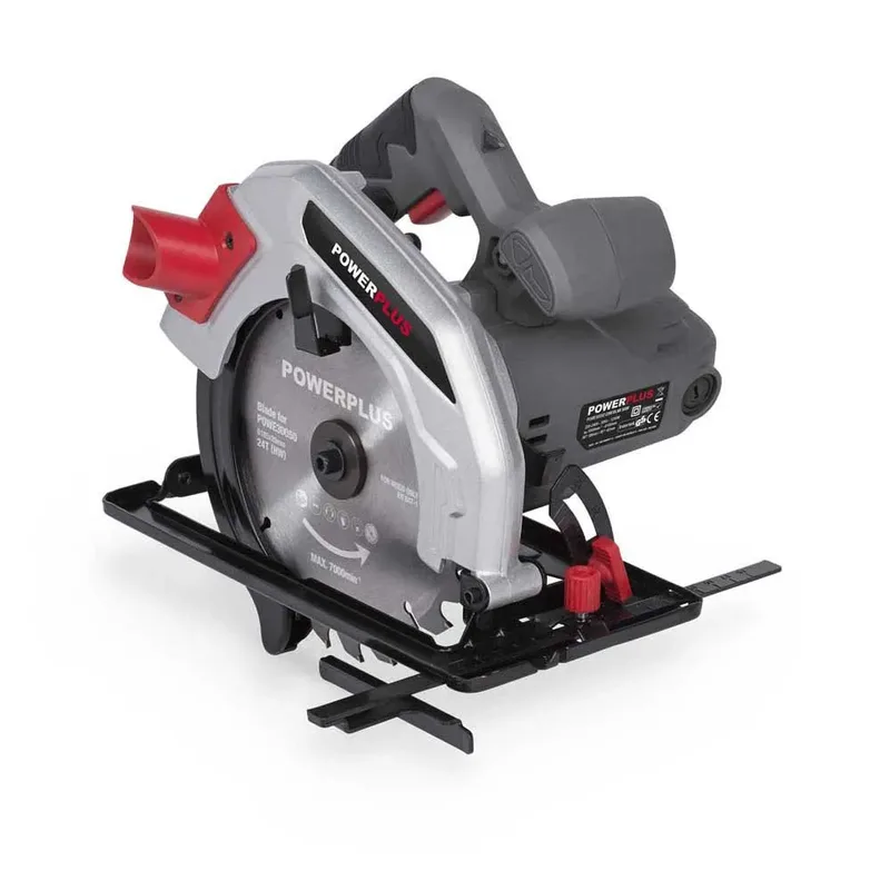 elektrische cirkelzaag POWE30050 - 1200W compact gereedschap, Ø185mm - zijgeleider - met 1 acc. van Powerplus – productafbeelding 4 van 6