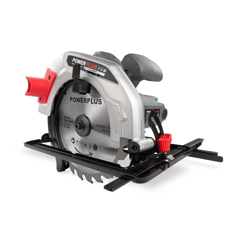 elektrische cirkelzaag POWE30050 - 1200W compact gereedschap, Ø185mm - zijgeleider - met 1 acc. van Powerplus – productafbeelding 3 van 6