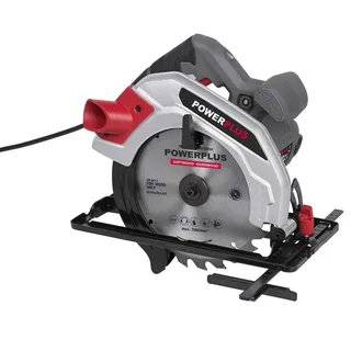 elektrische cirkelzaag POWESET4 - 1200W compact gereedschap, Ø185mm - zijgeleider - met 4 acc. van Powerplus – productafbeelding 3 van 6