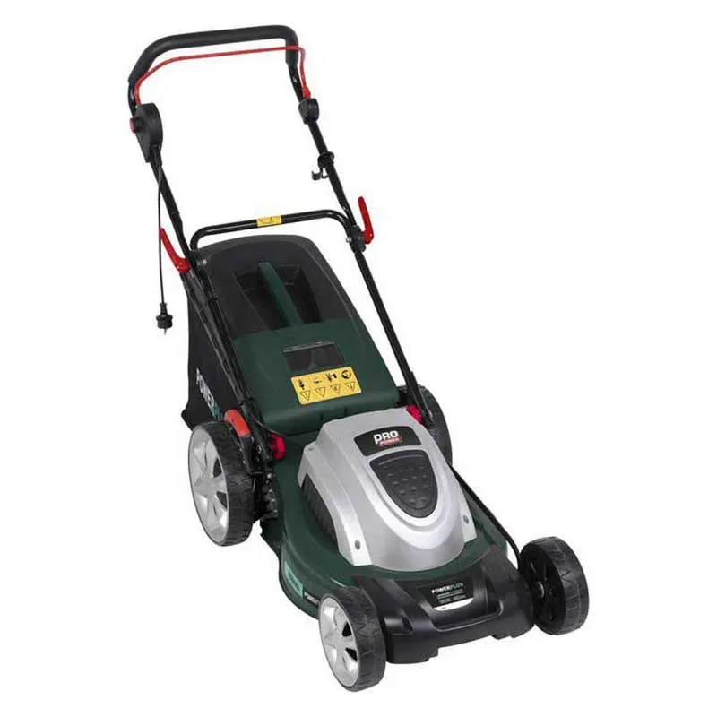elektrische grasmaaier POWPG10240 - 1800 W, 460 mm Ø grasmachine, tuintoestel, met grasopvangsysteem, mulchen en achteruitworp van Powerplus – productafbeelding 2 van 6
