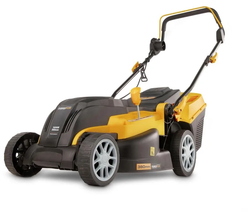 Elektrische Grasmaaier POWXG6251 - 1600 W en 380 mm Ø, grasmaaier met grasopvangbak, mulching en achteruitworp de Powerplus – image du produit 1 sur 6