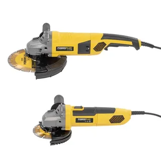 elektrische haakse slijper set POWX06250 - 2 slijpers 2000W + 750 W - slijpschijf 230mmᴓ + 115mmᴓ, power tool set, 4 acc. fra Powerplus – produktbillede 4 af 6