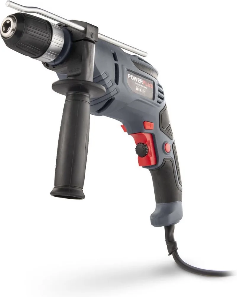 Elektrische klopboormachine POWE10030 - 2 in 1: boren en hamerboren, 600 W boormachine, 3 Nm, Links en rechts schroeven van Powerplus – productafbeelding