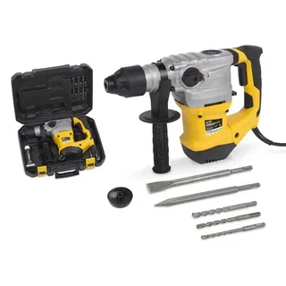 Elektrische klopboormachine POWX1195 - 4 in 1: boren hamerboren beitelen beitelrotatie, 1500 W boor, 6 J, SDS plus, 5 acc. von Powerplus – Produktbild 2 von 6