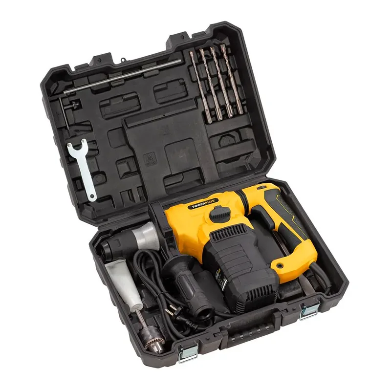 Elektrische klopboormachine POWX1197 - 4 in 1: boren hamerboren beitelen en beitelrotatie, 1500 W boormachine von Powerplus – Produktbild 6 von 6