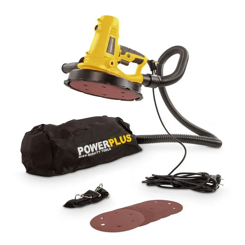 elektrische Langnekschuurmachine POWX0478 - 1220W wand- & plafondschuurmachine - schuurpapier Ø225mm - 2300min-1 - met 8 acc. de Powerplus – image du produit 3 sur 6