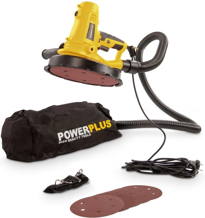 elektrische Langnekschuurmachine POWX0478 - 1220W wand- & plafondschuurmachine - schuurpapier Ø225mm - 2300min-1 - met 8 acc. de Powerplus – image du produit 1 sur 6