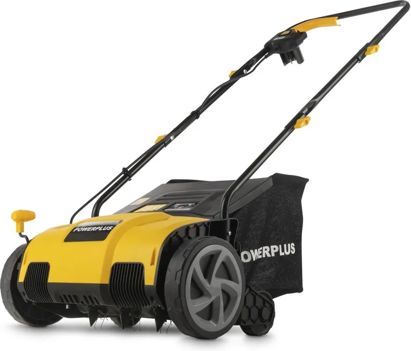 Elektrische Verticuteermachine POWXG75130 - 1300 W en snijbreedte van 320 mm, 2-in-1 Elektrische beluchter en verticuteermachine voor uw tuin van Powerplus – productafbeelding