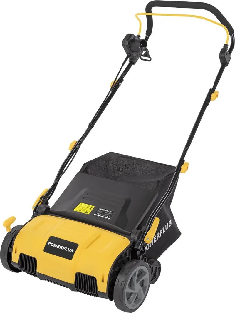 Elektrische Verticuteermachine POWXG75160 - 1600 W en snijbreedte van 360 mm, 2-in-1 van Powerplus – productafbeelding 1 van 3