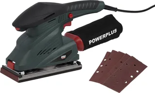 elektrische vlakschuurmachine POWE40010 - 250W - schuurpapier 187 x 90 mm - 11000min-1 - met 5 acc. van Powerplus – productafbeelding 1 van 3