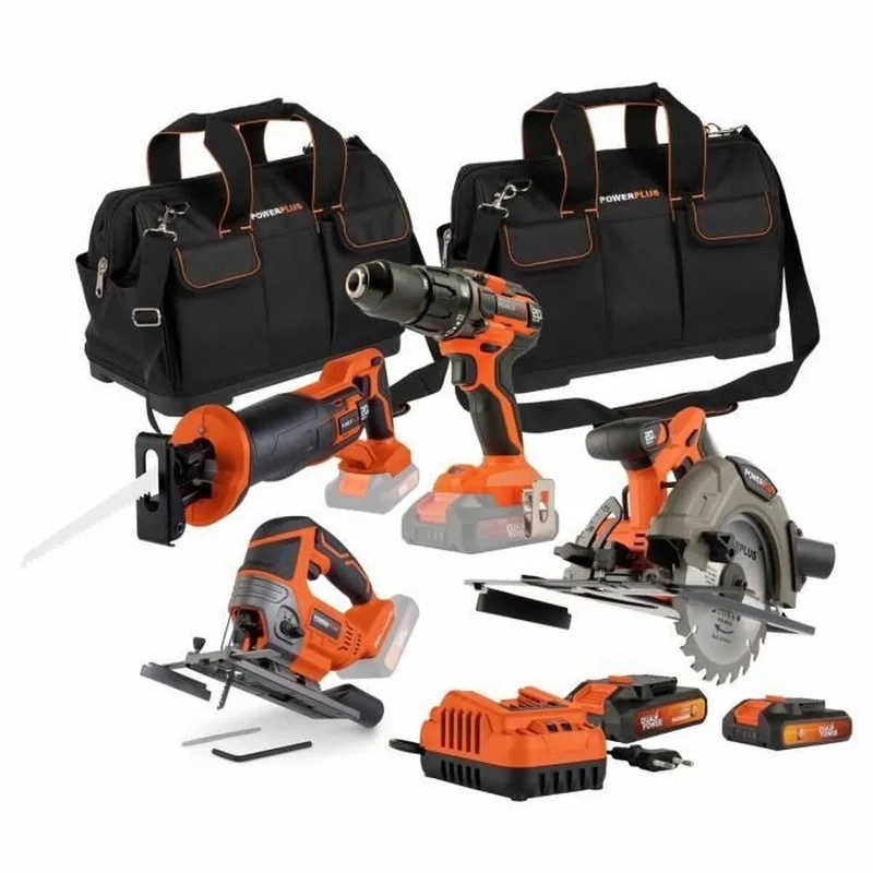 Gereedschapsset Powerplus (4 Stuks) van Powerplus, Oranje – productafbeelding